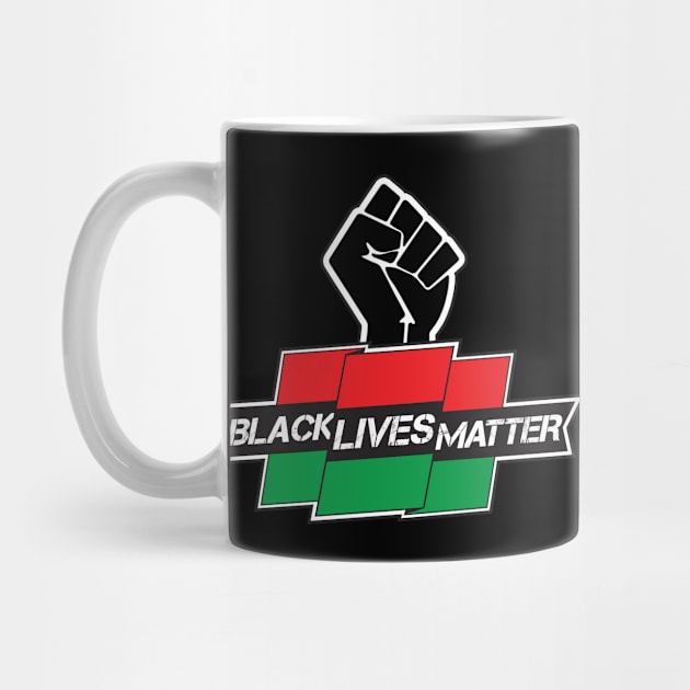 Black Lives Matter Flag/Fist by damienmayfield.com